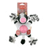 Territory 2-in-1 Farm Cow No Stuffing Rope and Chew Dog Toy with Removable Fetch Ball - Blk/Wht - 10 Inches