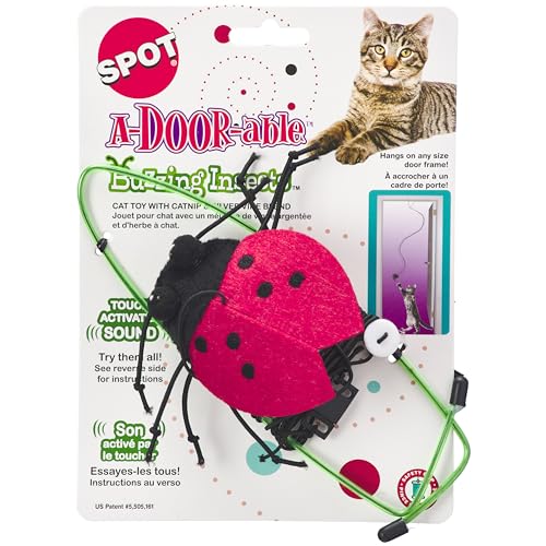 Ethical SPOT Buzzing A-Door-Able Bug Catnip Touch and Sound Activated Teaser Cat Toy