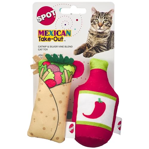 Ethical SPOT Mexican Take Out Plush Catnip Cat Toys - 2 Pack
