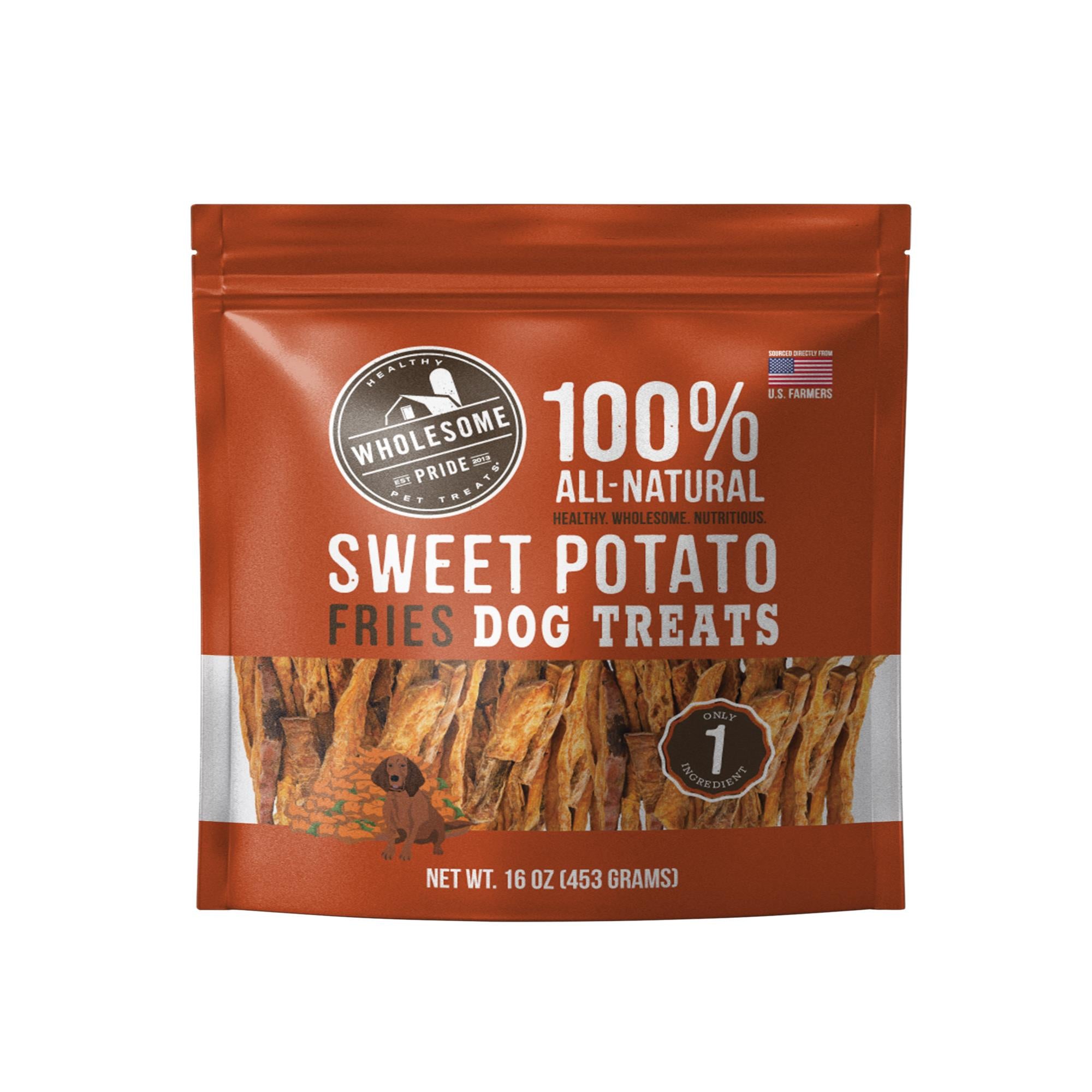 Outward Hound 100% Natural Sweet Potato Fries Crunchy Dog Treats - 16 Oz  