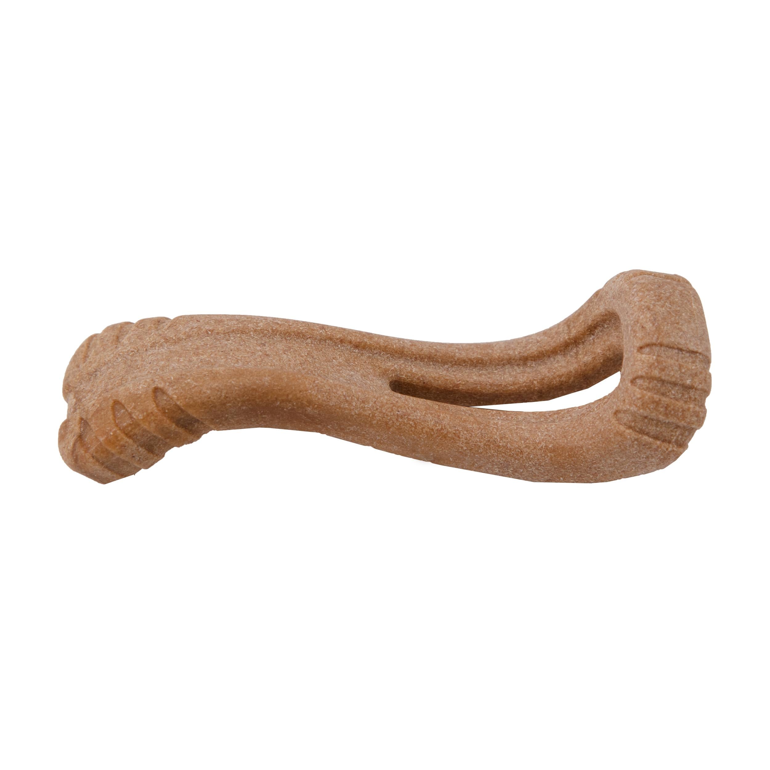 Petstages Dogwood Real Wood Blended Flip N' Chew Bone Floating Fetch Dog Toy - Medium  