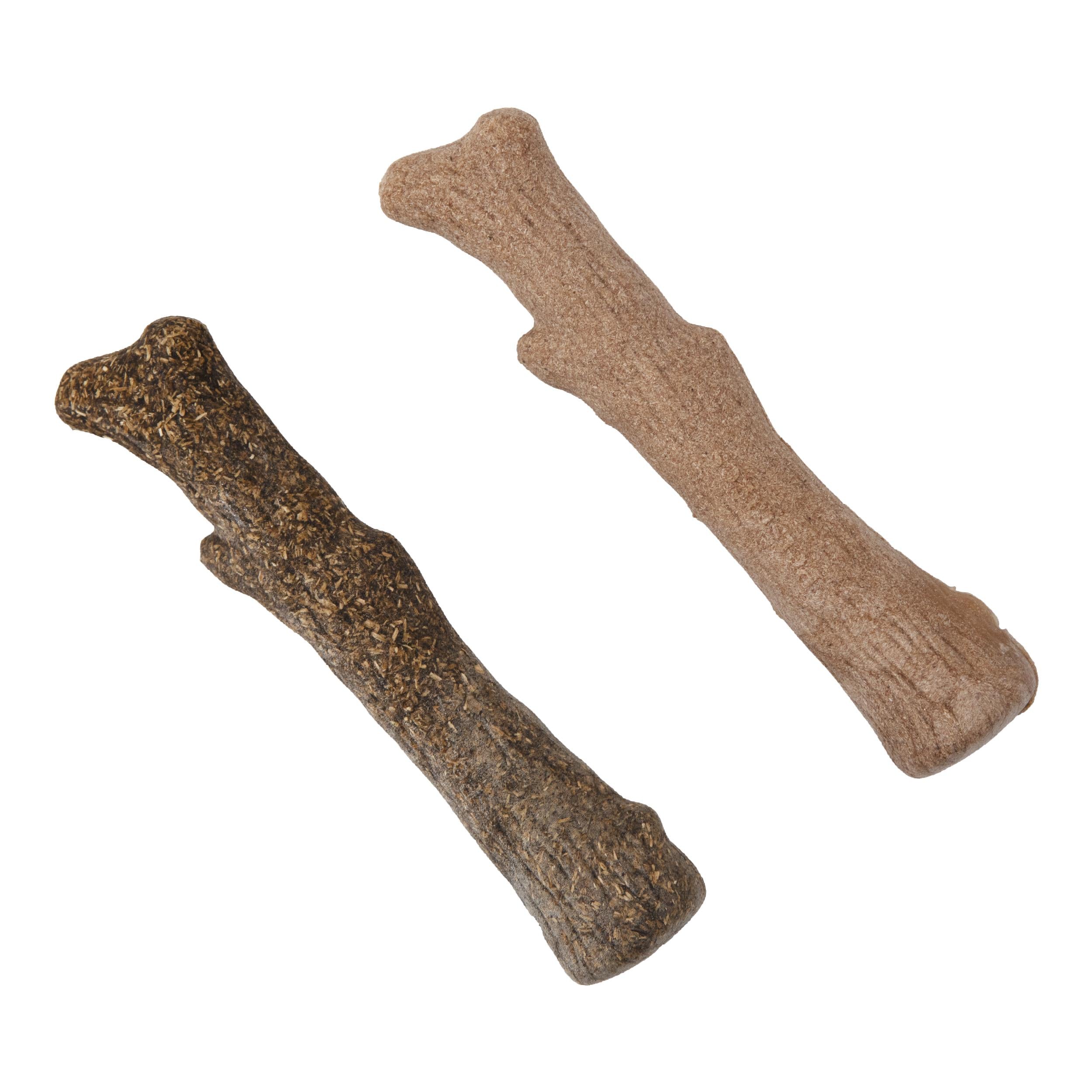 Petstages Dogwood Real Wood Blended Calming Chew Stick Dog Toy - Medium - 2 Pack  