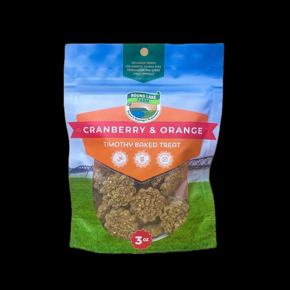 Round Lake Farms Cranberry and Orange Baked Timothy Small Animal Treats - 3 Oz
