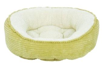 Arlee Rover Rest Cody Cuddler Oval Cushion Dog Bed - Olive - Large - L:39 X W:30 X H:10