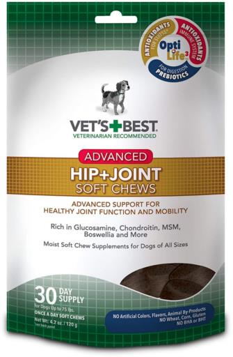 Vet's Best Hip and Joint Advanced Soft Chew Dog Supplements - 4.2 Oz - 30 Count  