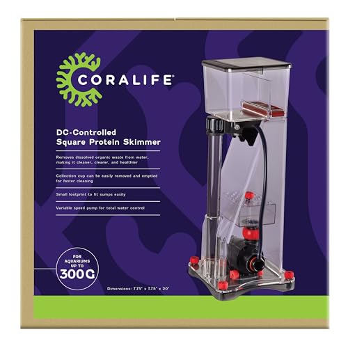 Coralife Square Shaped DC-Controlled Aquarium Protein Skimmer - Up to 300 Gallon Aquarium