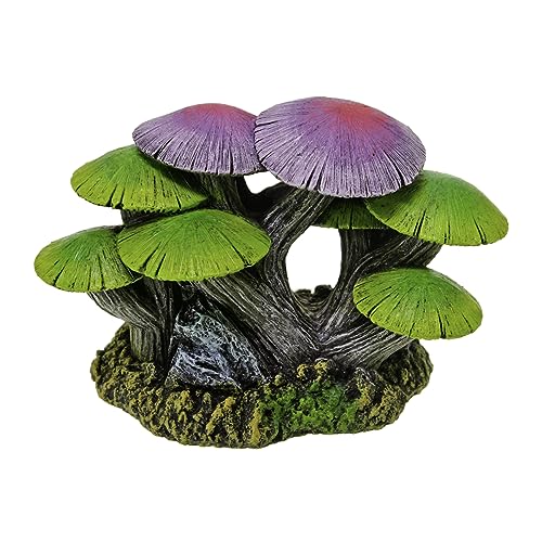 Blue Ribbon Exotic Environments Mushroom Long Glow Garden Aquarium Ornament - Large
