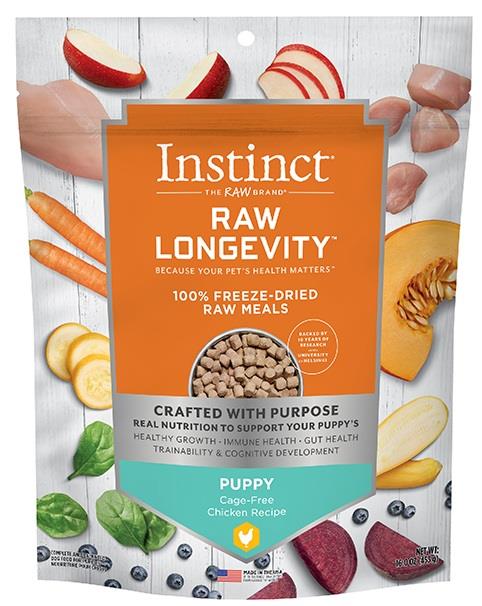 Longevity Chicken Bites Puppy Formula 100% Freeze-Dried Raw Dog Food - 16 Oz