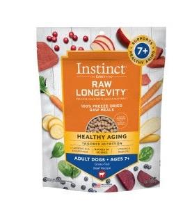 Longevity Healthy Aging Beef Bites Adult 7+ 100% Freeze-Dried Raw Dog Food 5 Ounce