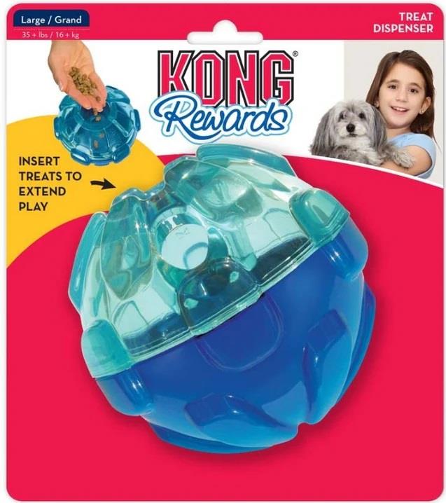 Kong Rewards Tipsy Food and Treat-Dispensing Wobbly Interactive Dog Feeder and Toy - Large