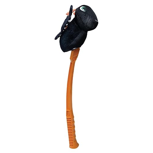 Flingerz Fling and Fetch Launcher Interactive Dog Toy with Nylon Squeaking Butterfly Bug   