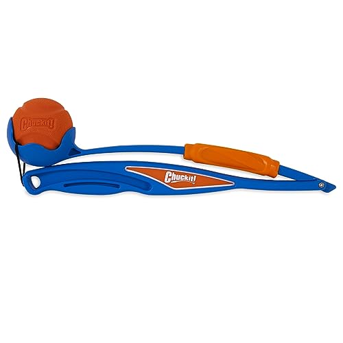 Chuckit! Petmate Fetch & Fold Ball Launcher with 2.5 Inch Diameter Ball Interactive Dog Toy - Mini - 18 Inch