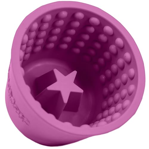 Innovative Pet Lickimat Yoggie Pot Slow Feeding Rubber Dog Bowl or Pot Purple