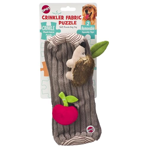 Ethical SPOT Crinkler Fabric Puzzle Squeak and Plush Dog Toy - 11 Inch
