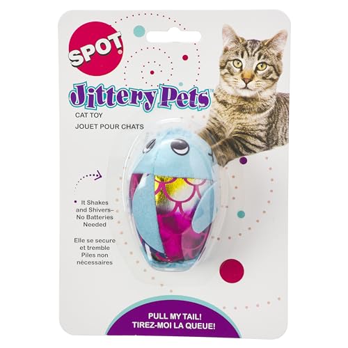 Ethical SPOT Jittery Pets Pull-and-Shake Interactive Fish Catnip Cat Toy - 3 Inch
