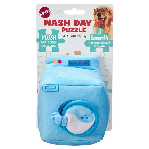 Ethical SPOT Hide N' Seek Wash Day Squeak and Crinkle Puzzle Dog Toy - 6 Inch