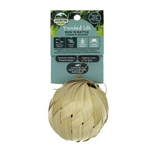Oxbow Enriched Life 100% Natural Bamboo and Pine Run N' Rattle Cage Accessory Small Animal Toy Default Title