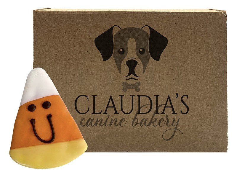 Claudia's Canine Bakery Holiday Happy Candy Corn Biscuit Dog Treats - 12 Count