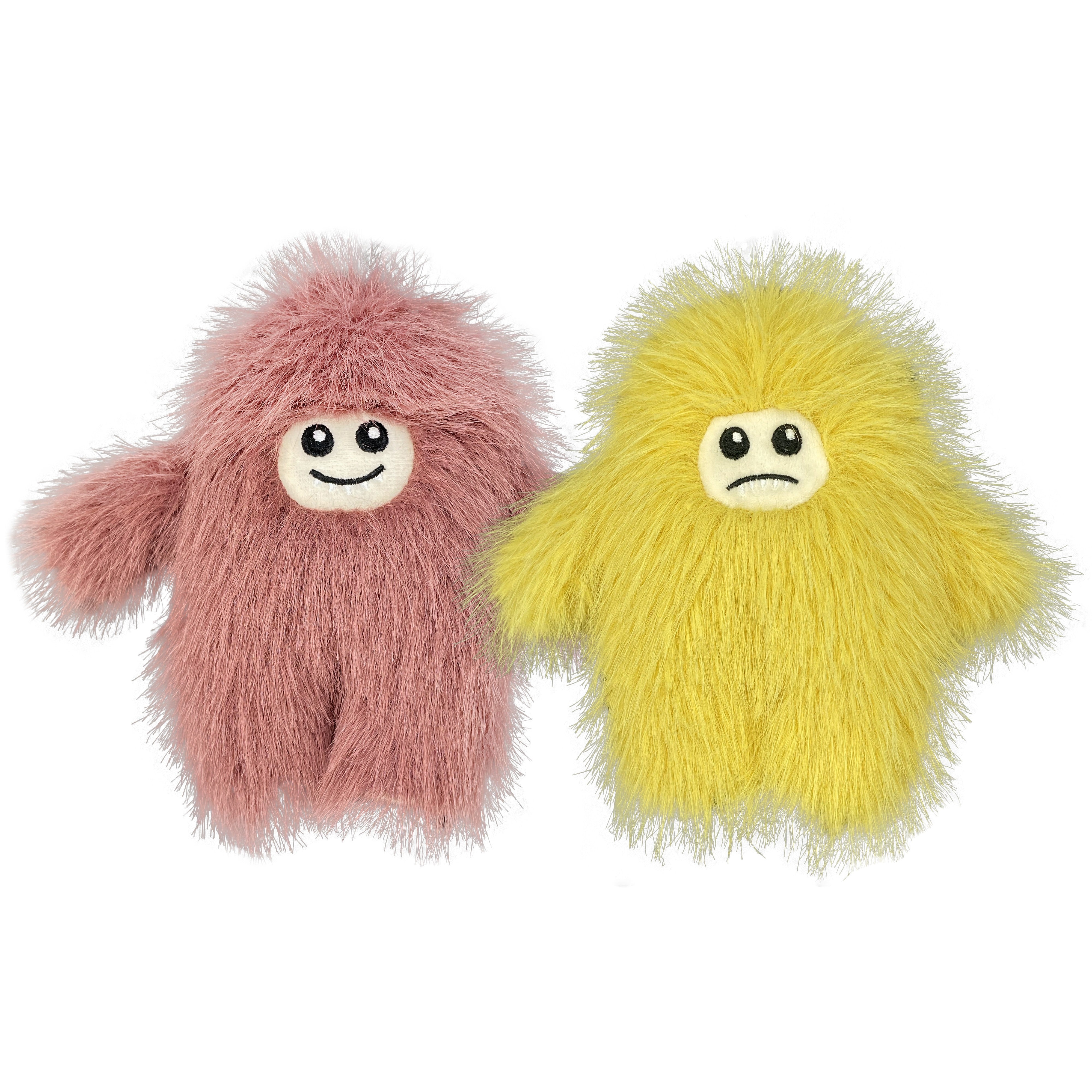 Multipet Pet Envy Yeti Squeak and Plush Dog Toy - Assorted Color - Small - 6 Inch