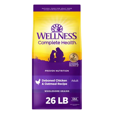 Wellness Complete Health Wholesome Grains Chicken and Oatmeal Adult Dry Dog Food - 26 Lbs Default Title