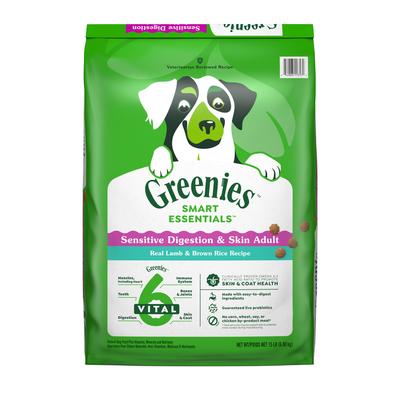 Greenies Smart Essentials Sensitive Digestion and Skin Lamb and Brown Rice Adult Dry Dog Food 15 Pounds
