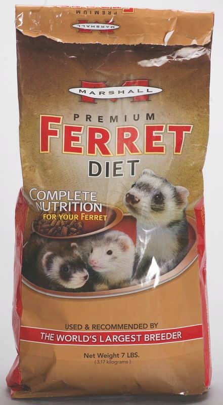 Marshall Premium Balanced Digestion Muscle and Energy Support Diet Ferret Dry Food - 6 lbs