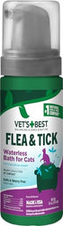 Vet's Best Natural Flea and Tick Cotton Spice Scent Plant-Based Waterless Cat Shampoo Spray - 5 Oz