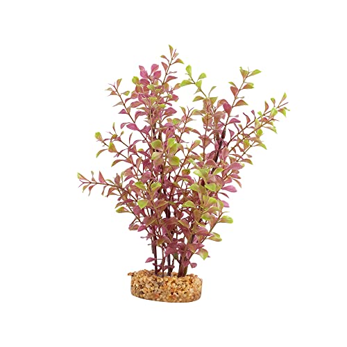 Fluval AquaLife Red Ludwigia Plastic Plant Aquarium Décor - Medium - 10 Inch