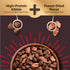 Wellness CORE+ Wholesome Grains High-Protein Beef and Barley Adult Freeze-Dried Pieces and Dry Dog Food - 4 Lbs - Case of 6