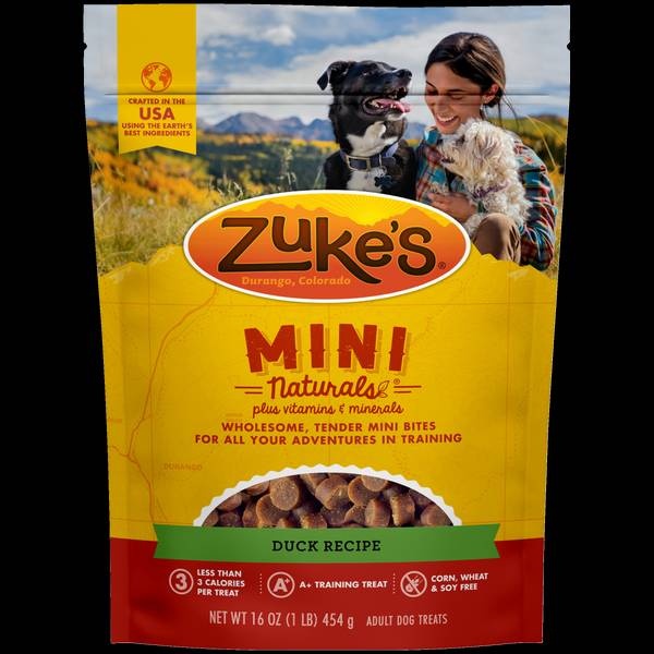 Zuke's Mini Naturals Duck Recipe with Vitamins and Minerals Soft and Chewy Training Dog Treats - 16 Oz