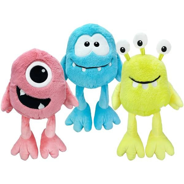 Multipet Monsters Squeak and Plush Dog Toy - Assorted Color - Large - 18 Inch