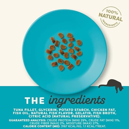 Applaws Natural Grain-Free High-Protein Limited Ingredient Diet Tuna Fillet Soft and Chewy Cat Treats Pouch - 2 Oz - 12 Pack
