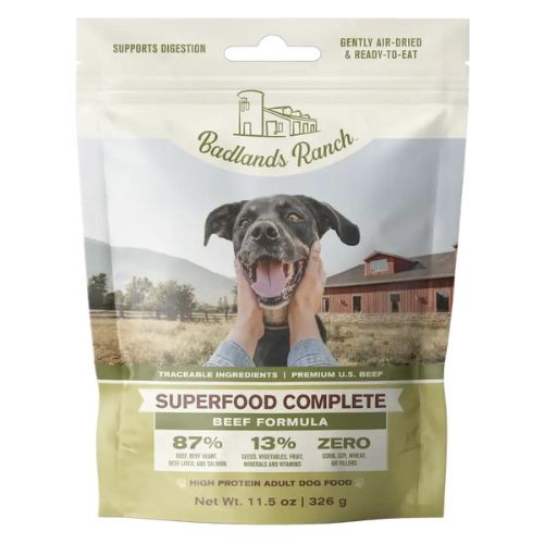 Badlands Ranch Superfood Complete High-Protein Beef Air-Dried Dog Food - 64 Oz - 4 Pack
