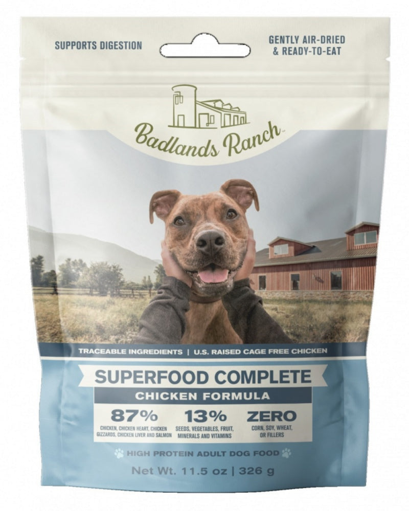 Badlands Ranch Superfood Complete High-Protein Chicken Air-Dried Dog Food - 64 Oz - 4 Pack