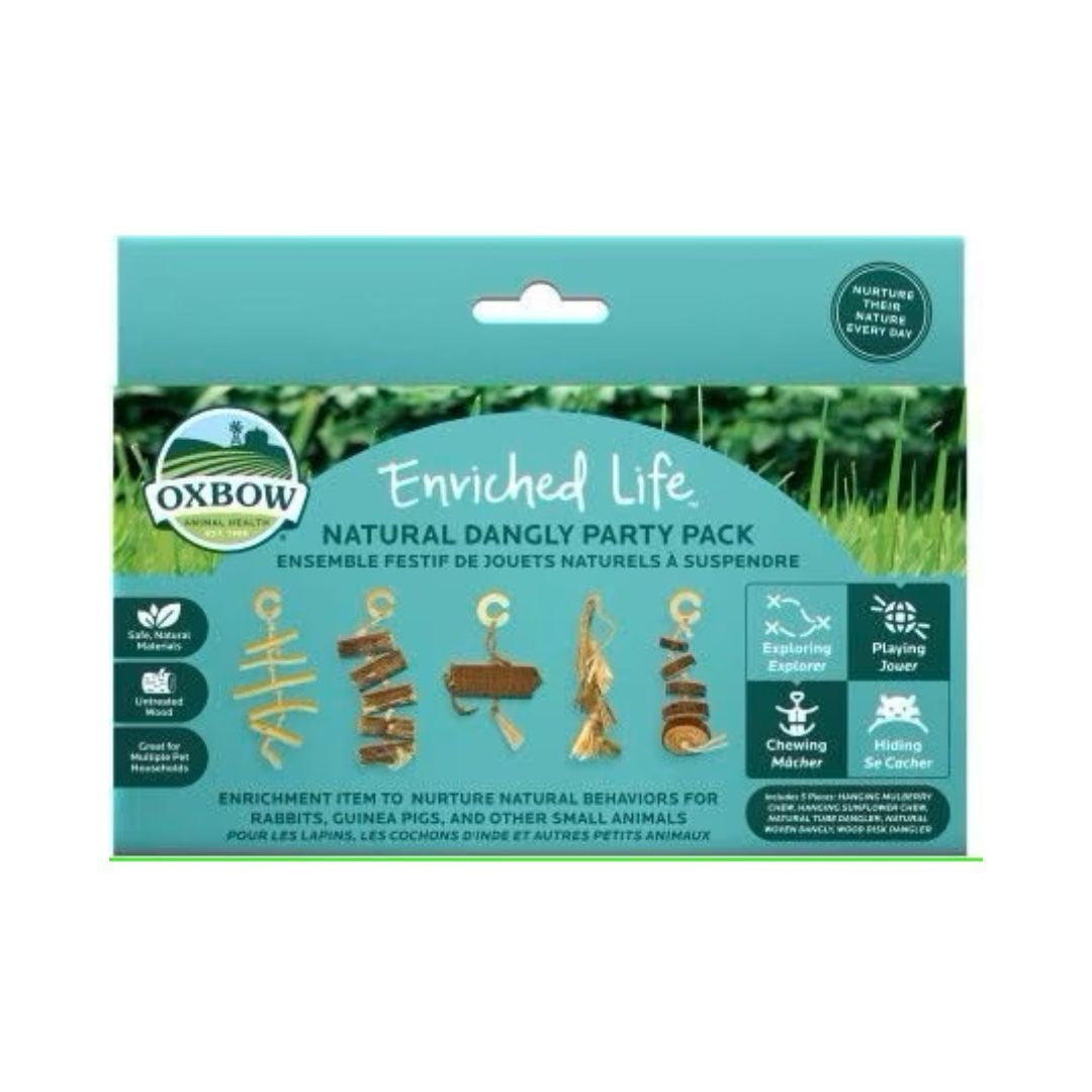 Oxbow Enriched Life Natural Dangly Party Pack Cage Accessory Small Animal Toys