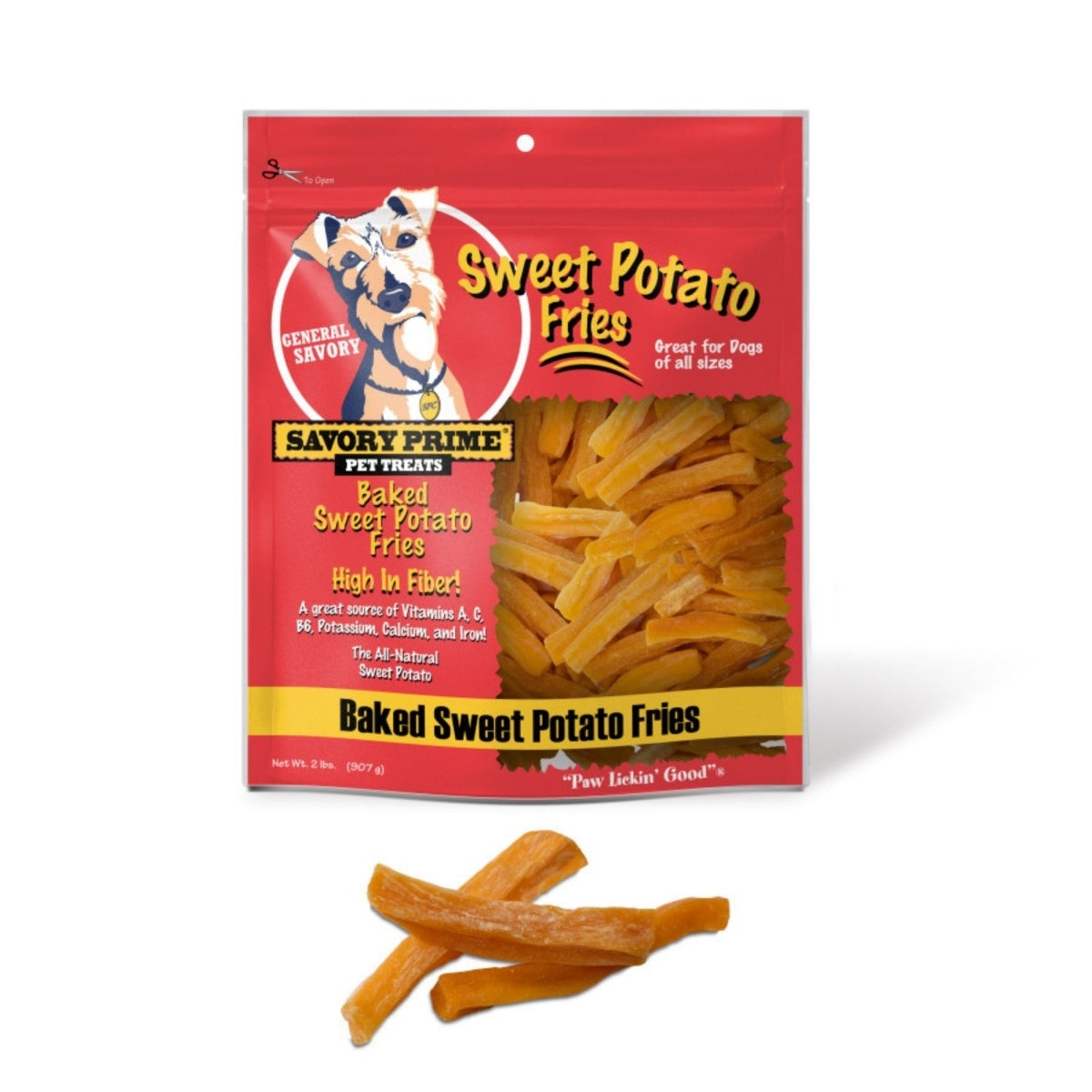 Savory Prime Grain-Free Sweet Potato Fries Baked Hard Chew Natural Dog Treats - 32 Oz