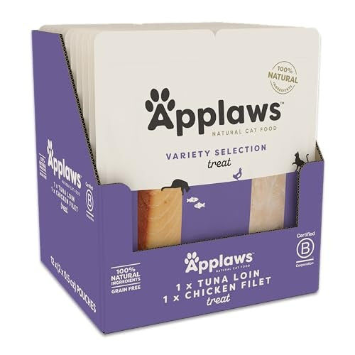 Applaws Whole Protein Fillet Duo Chicken and Tuna Single Ingredient Natural Cat Treats - 1.06 Oz - 12 Pack