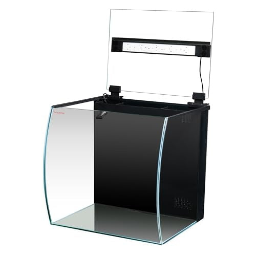 Aquatop Formosa Bow Front LED Lighting Desktop Glass Aquarium Kit - 13.5 Gal - L:16.5 X W:13.3 X H:15.7 Inch