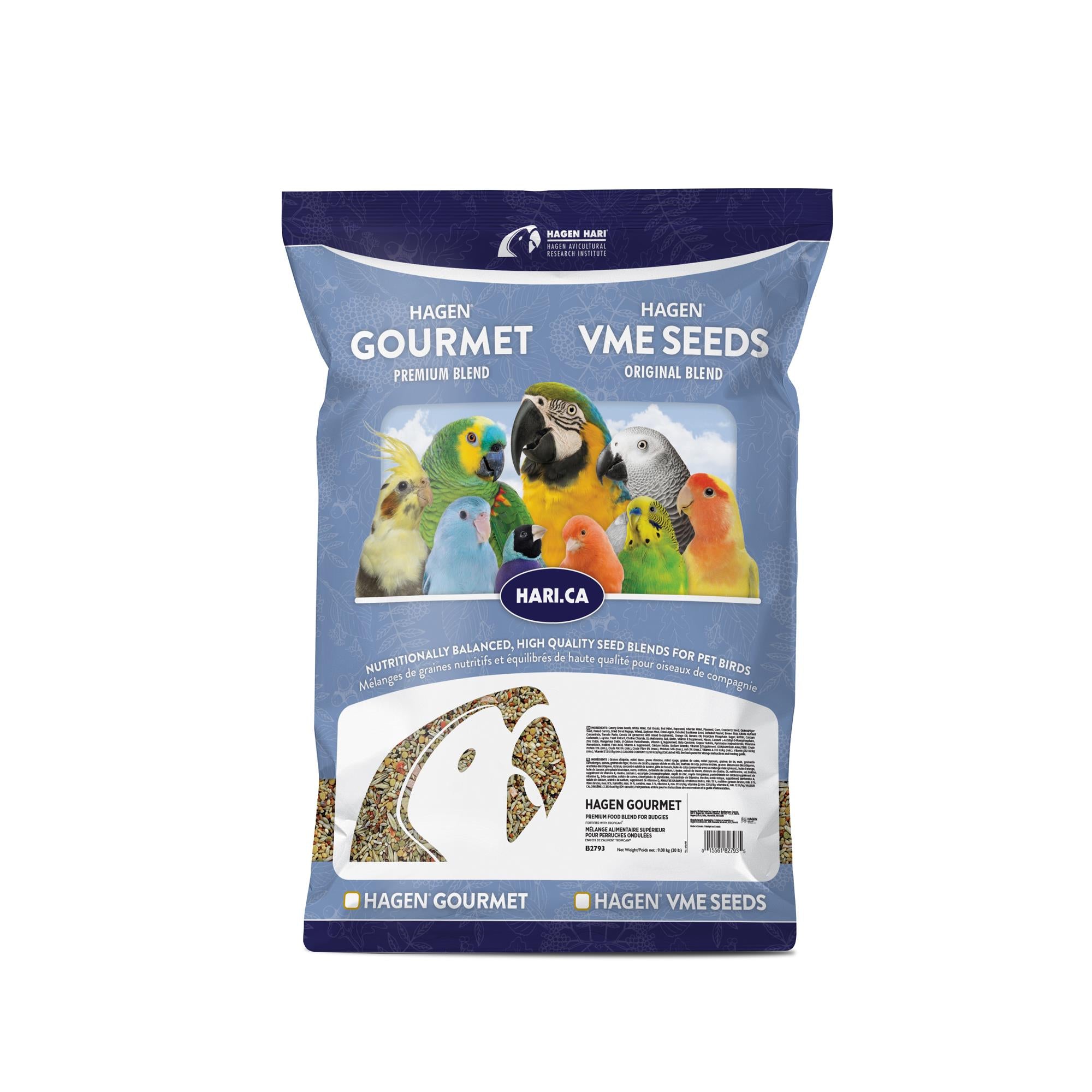 Hagen Hari Gourmet Seed Mix Premium Blend for Budgies Bird Food 20 Pounds