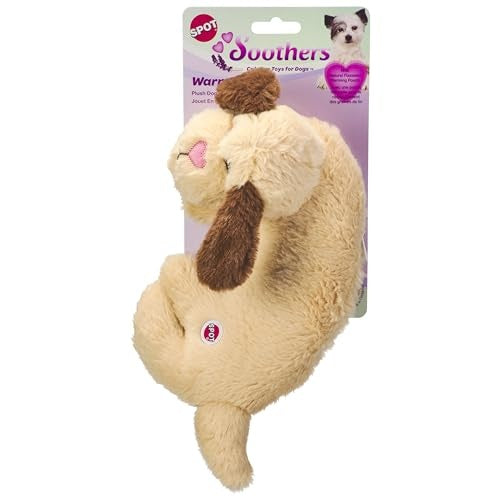 Ethical SPOT Soothers Warm Hug Pal Anxiety Relief Removable Squeaker Microwavable Pouch Plush Dog Toy - 10 Inch