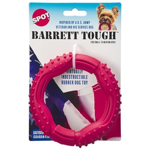 Ethical SPOT Barret Tough Ring Fetch and Chew Rubber Dog Toy - 5 Inch