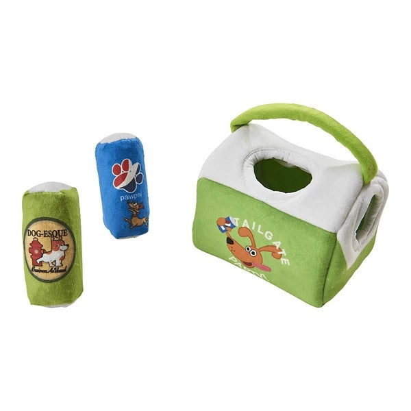 Ethical SPOT Tailgate Party Crinkle and Squeak Plush Puzzle Dog Toy - 6 Inch