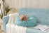 Arlee Rover Shaggy Round Calming Pet Bed - Teal - Small - L:22 X W:22 X H:9