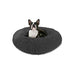 Arlee Rover Shaggy Round Calming Pet Bed - Black - Medium - L26 X W:26 X H:10