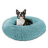 Arlee Rover Shaggy Round Calming Pet Bed - Teal - Medium - L26 X W:26 X H:10