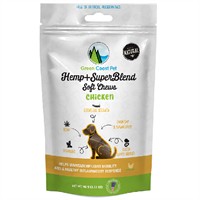 Green Coast Pet Hemp + SuperBlend Hip and Joint Chicken Supplemental Dog Chews - 3.17 Oz