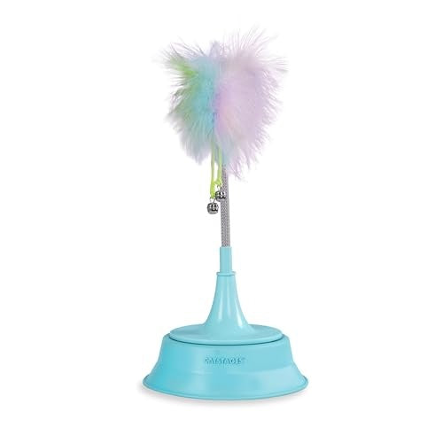 Outward Hound Catstages 2-In-1 Spring Feathers and Bells Stand-alone Interactive Cat Toy