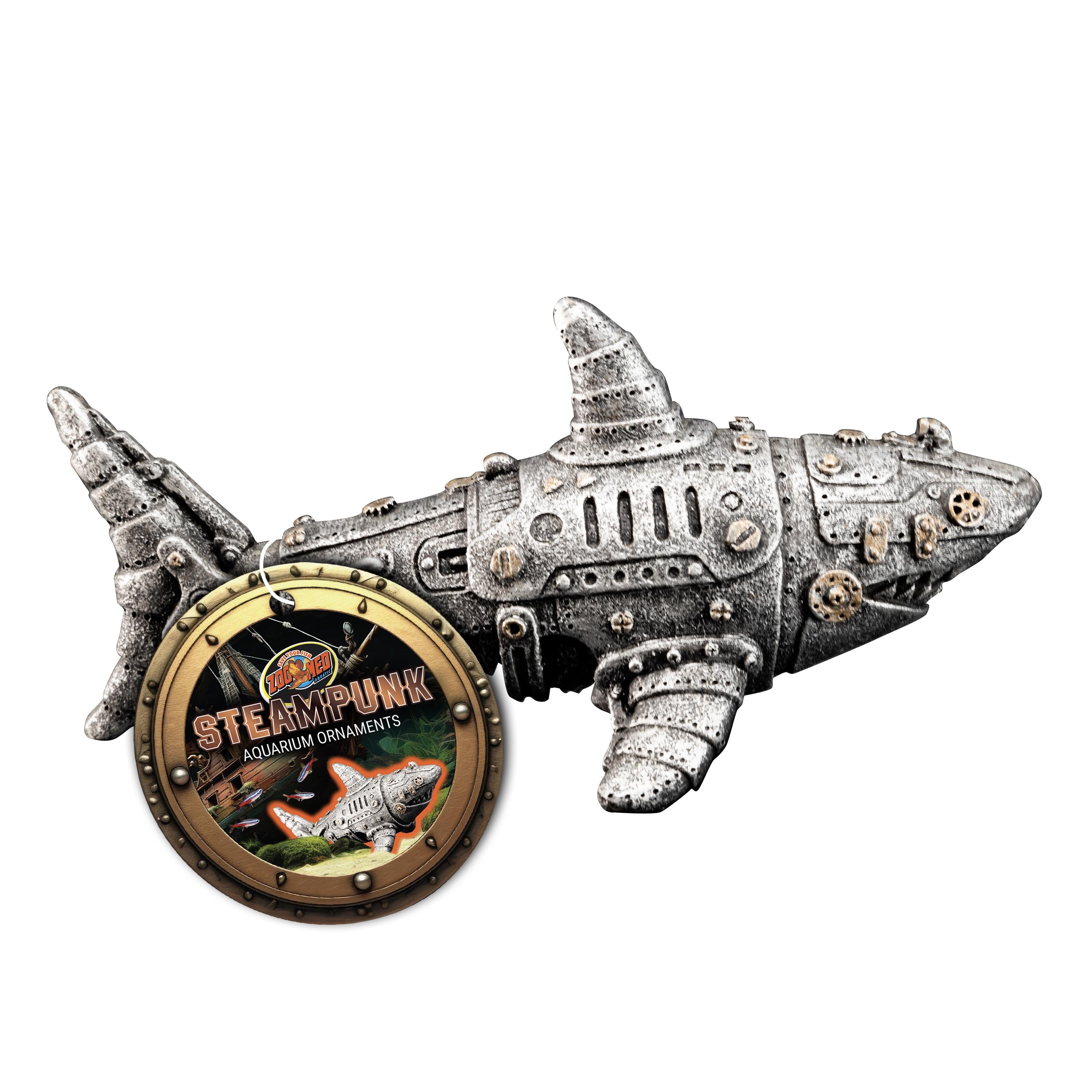 Zoo Med Laboratories Steampunk Shark Aquarium Décor Ornament