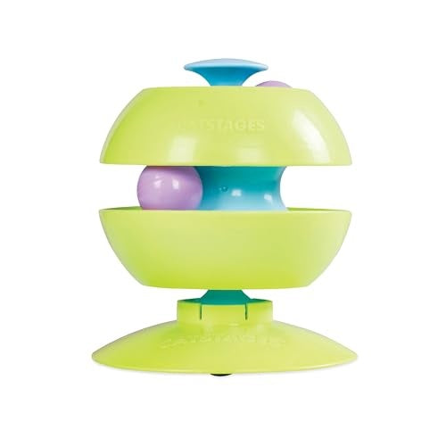 Outward Hound Catstages 3-in-1 Twist-a-Ball Convertible Rolling Ball and Track Interactive Cat Toy