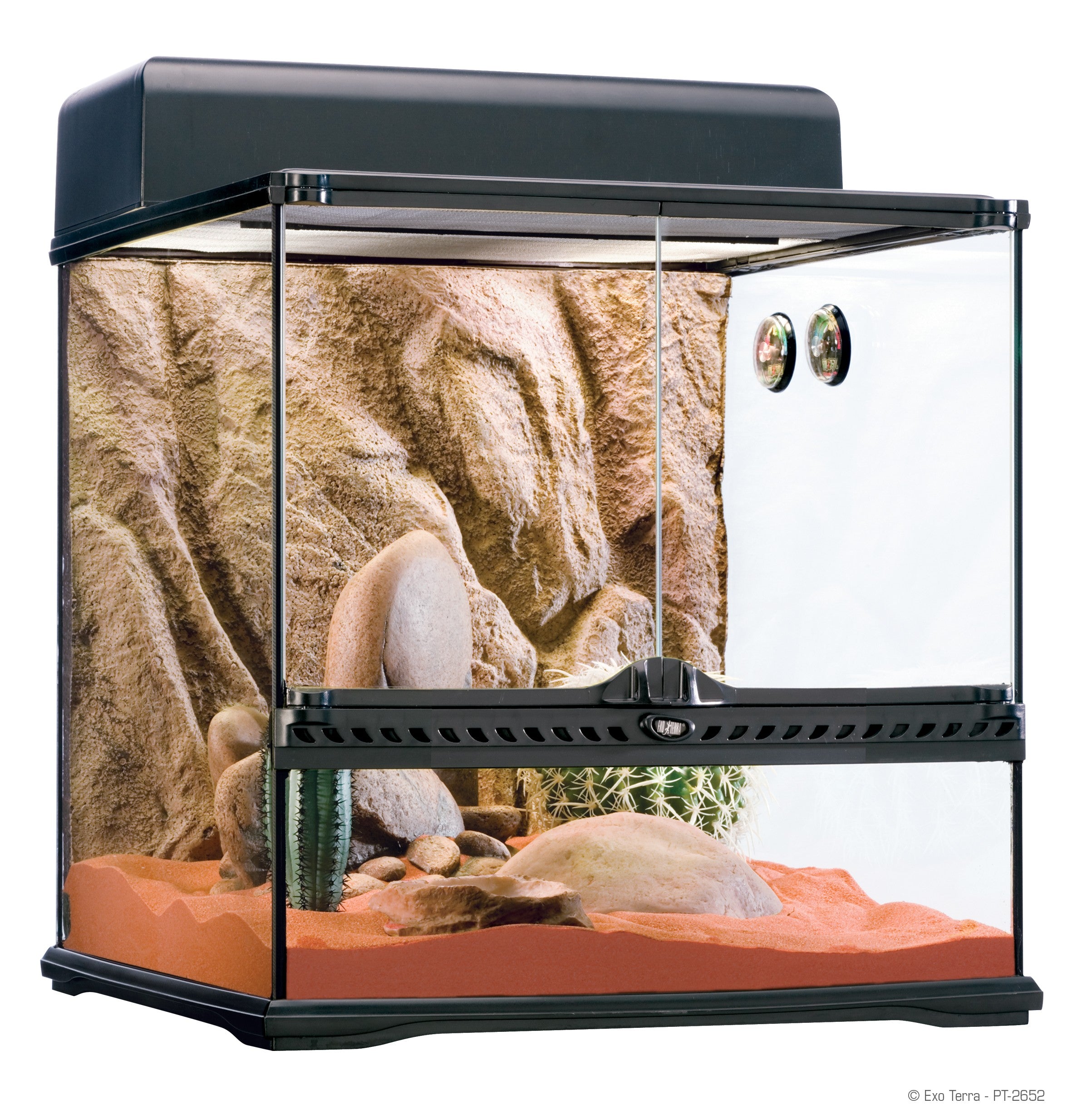 Exo Terra Terrarium Mini-Wide Invertebrate Kit - L:12 X W:12 X H:12 Inches